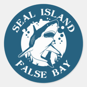 Sticker Rond Seal Island False Bay - Plongée sous-marine avec r