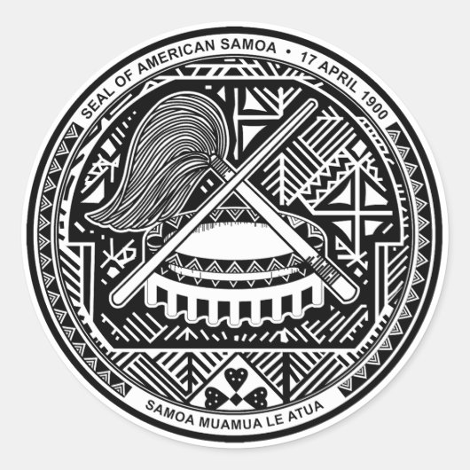 Sticker Rond Seal of American Samoa  (Devant)