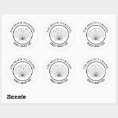 Sticker Rond Seashell Beach appelle Custom (Feuille)