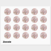 Sticker Rond Seashell Dreams Beach Wedding rose (Feuille)
