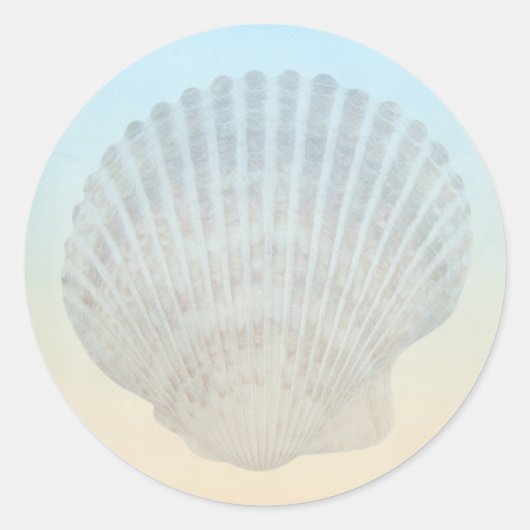 Sticker Rond Seashell Tropical Beach (Devant)