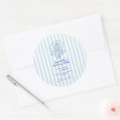 Sticker Rond Seashells et cloches de mariage Enterrement de vie (Enveloppe)