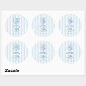 Sticker Rond Seashells et cloches de mariage Enterrement de vie (Feuille)
