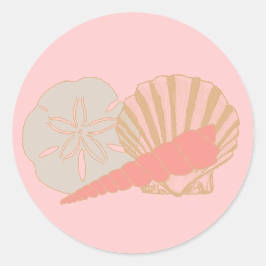Sticker Rond Seashells Trio (Devant)