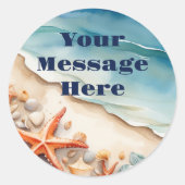 Sticker Rond Seashore Bliss Beach Party (Devant)