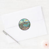 Sticker Rond Seattle États-Unis (Enveloppe)
