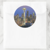 Sticker Rond Seattle lacs from Kerry Park à Queen Anne (Sac)