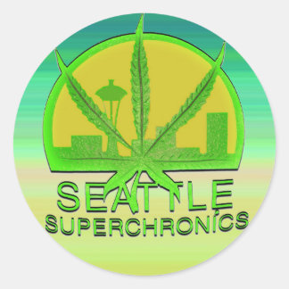 Sticker Rond Seattle Superchronics
