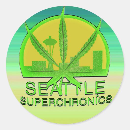 Sticker Rond Seattle Superchronics (Devant)