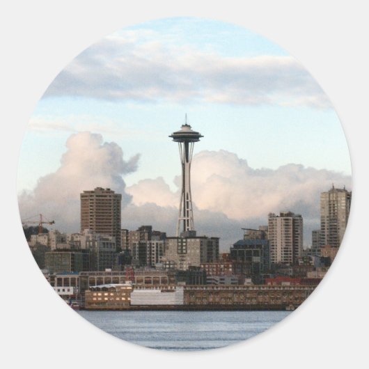 Sticker Rond Seattle Washington (Devant)