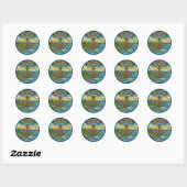 Sticker Rond Seattle Washington (Feuille)
