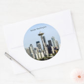 Sticker Rond Seattle, Washington skyline (Enveloppe)