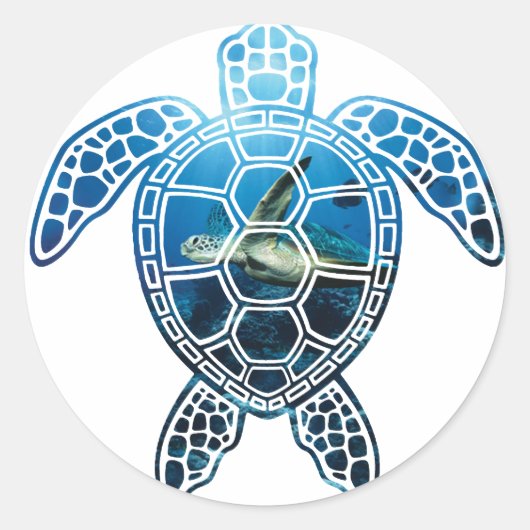 Sticker Rond seaturtle-2 (Devant)