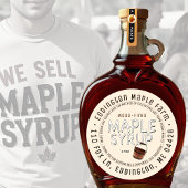 Sticker Rond Seau de méthode traditionnelle et sirop d'érable