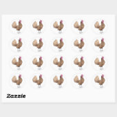 Sticker Rond Sebright Bantam Rooster (Feuille)