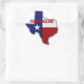 Sticker Rond Secede Texas (Sac)