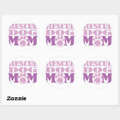 Sticker Rond Secourir maman chien (Feuille)