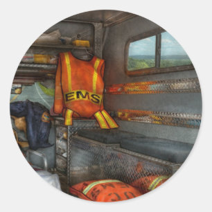 Sticker Rond Secours - Équipe d'urgence