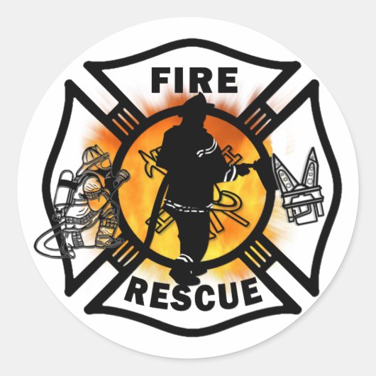 Sticker Rond Secourt incendie (Devant)