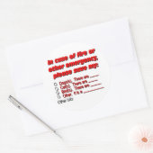 Sticker Rond Secourt pour animal (Enveloppe)