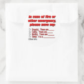 Sticker Rond Secourt pour animal (Sac)