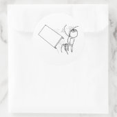 Sticker Rond Secousse de Tableau renversant le visage Meme de (Sac)