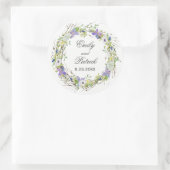 Sticker Rond Secret Garden Rustique Fleur sauvage Wreath (Sac)