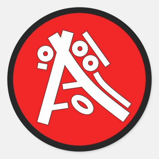 Sticker Rond Secret ideographs (cool exotic symbols) 6a (Devant)