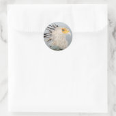 Sticker Rond Secrétaire Bird (Sac)