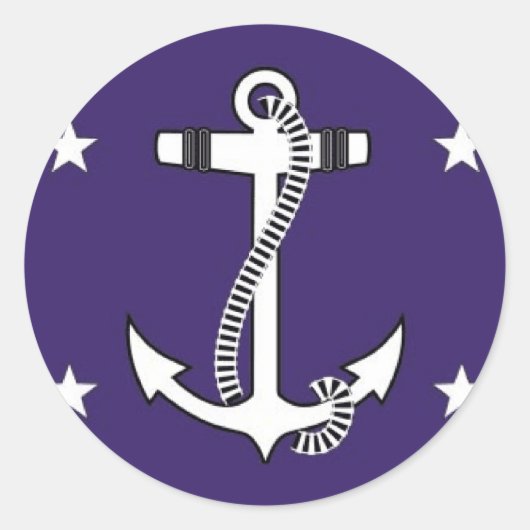 Sticker Rond Secrétaire de la Marine des États-Unis (Devant)