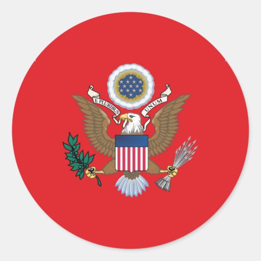 Sticker Rond Secrétaire de l'armée des États-Unis (Devant)