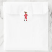 Sticker Rond Secrétaire en robe avec talons hauts (Sac)