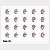Sticker Rond Section du rein (Feuille)