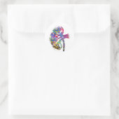 Sticker Rond Section du rein (Sac)