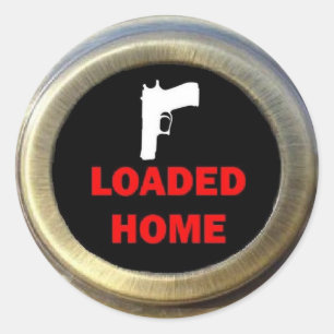 Sticker Rond Sécurité au domicile des armes