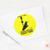 Sticker Rond Sécurité d'abord - Dernier de sécurité - Sécurité  (Enveloppe)