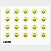 Sticker Rond Sécurité des abeilles 1 (Feuille)