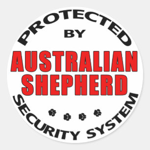 Sticker Rond Sécurité des bergers australiens