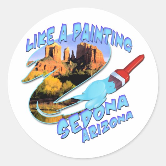 Sticker Rond Sedona Arizona (Devant)