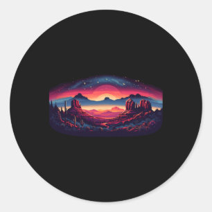 Sticker Rond Sedona Arizona Nature Randonnée Extérieur Montagne