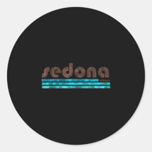 Sticker Rond Sedona arizona rétro vintage patiné randonnée