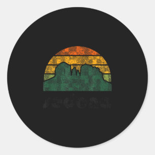 Sticker Rond Sedona arizona rétro vintage patiné randonnée