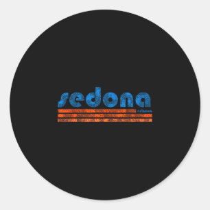 Sticker Rond Sedona arizona rétro vintage patiné randonnée