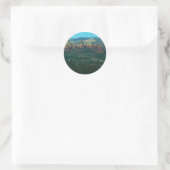 Sticker Rond Sedona et Coffee Pot Rock vus d'en haut (Sac)