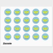 Sticker Rond Segment de chaux (Feuille)