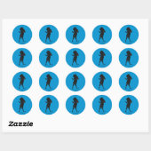 Sticker Rond Seinfeld | Elaine Danse Silhouette (Feuille)
