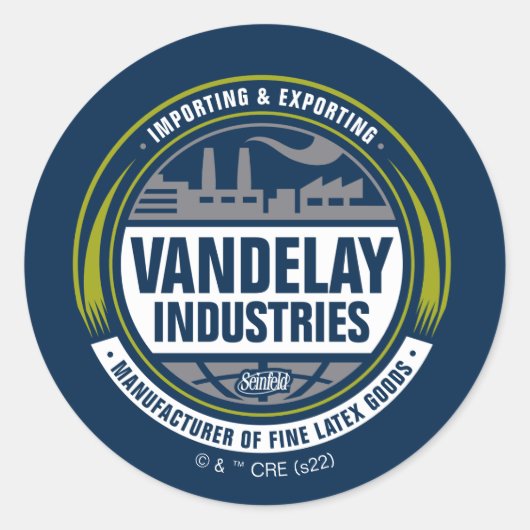 Sticker Rond Seinfeld | Logo de Vandelay Industries (Devant)