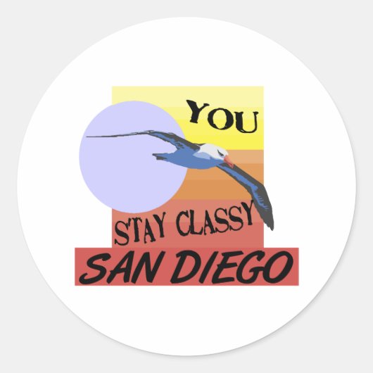 Sticker Rond Séjour Classé San Diego (Devant)