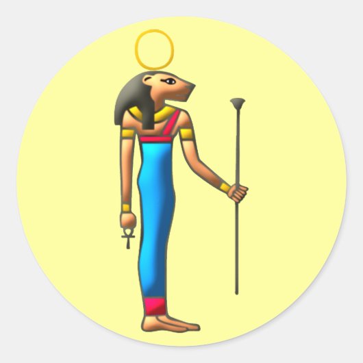 Sticker Rond Sekhmet Sachmet egypt (Devant)