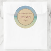 Sticker Rond Sel de bain rustique de plage Mason Jar (Sac)